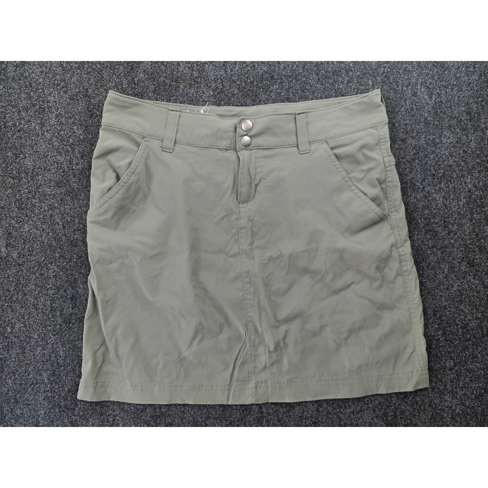 Columbia Omni-Shield Hiking Skort Olive Green Size 6 Cargo Pockets Outdoor
